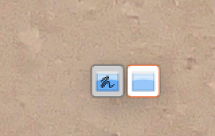 Two icons, one that looks like scribbles over a screen, and the other looks like a folder